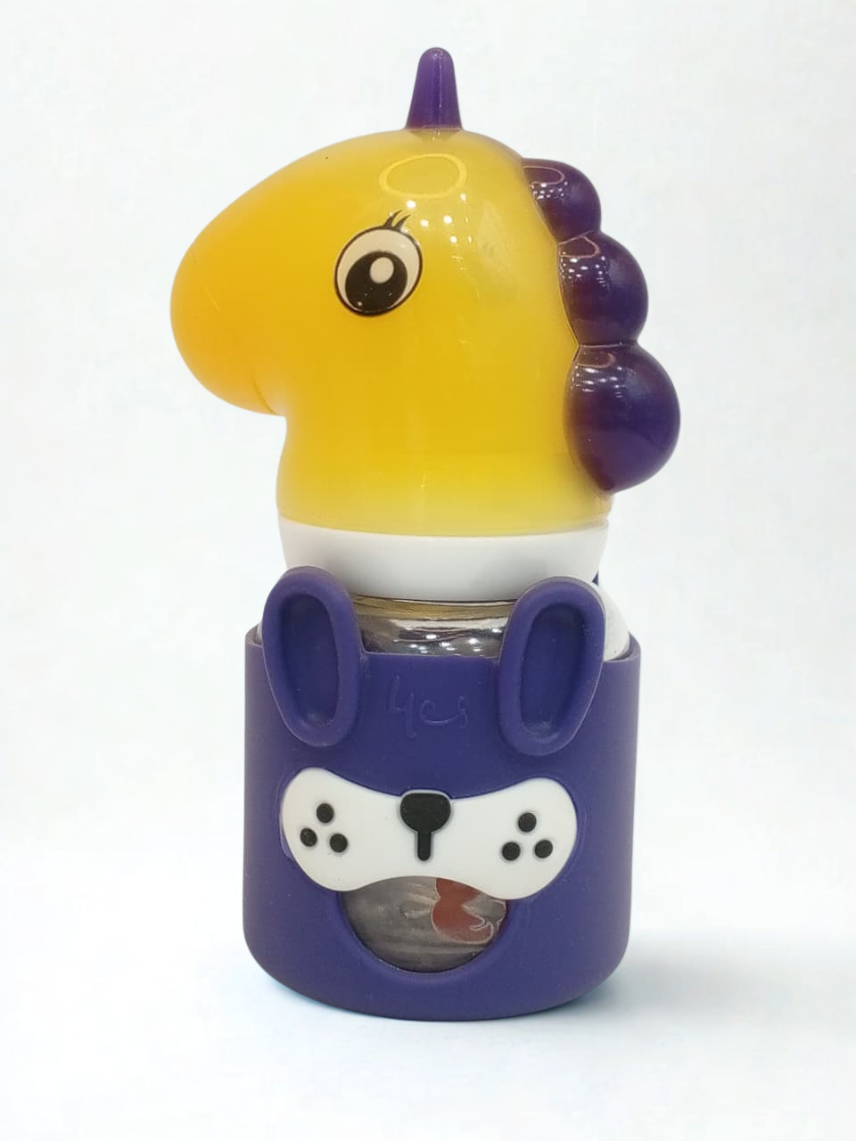 Baby Feeder Bottle Imported with Unique Purple Horse Cap and Silicone Cover 120ml Baby Shaark