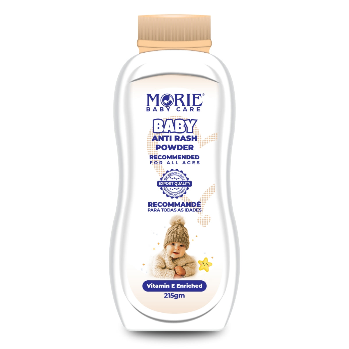 Morie Baby Care Anti Rash Baby Powder 215g Baby Shaark