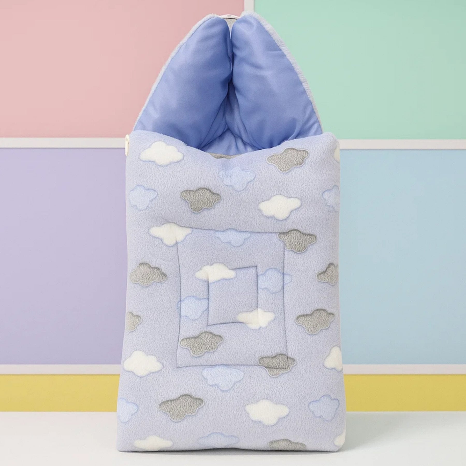 Carry Nest - Velvet - Blue Baby Shaark