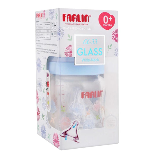Farlin Glass Feeding Bottle Wide Neck 120ml