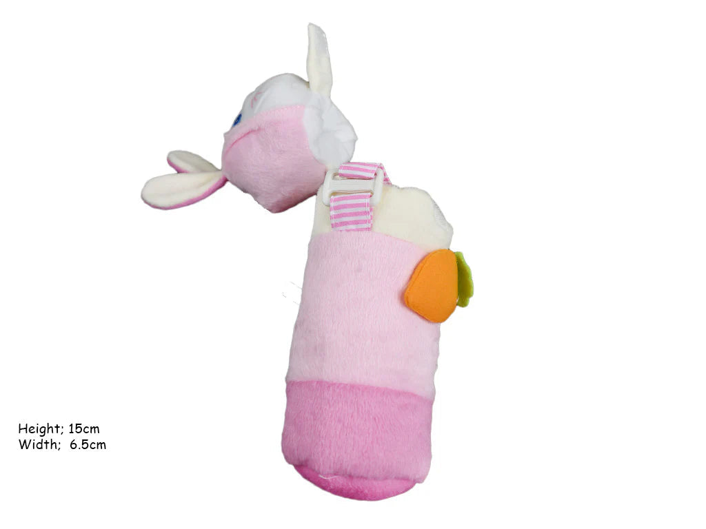 Soft Plush Pink Bunny Feeder Cover Baby Shaark