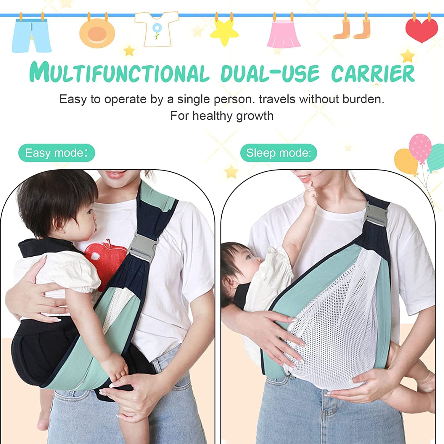 Baby Carrier Belt 3D Quick Dry Thick Shoulder Straps