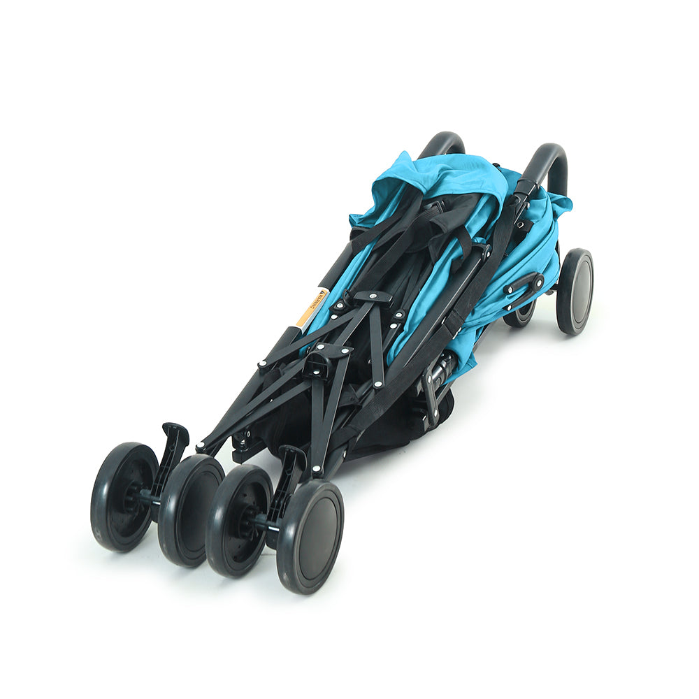 Baby Buggy Stroller – Green Striped | Lightweight & Foldable Baby Pram Baby Shaark